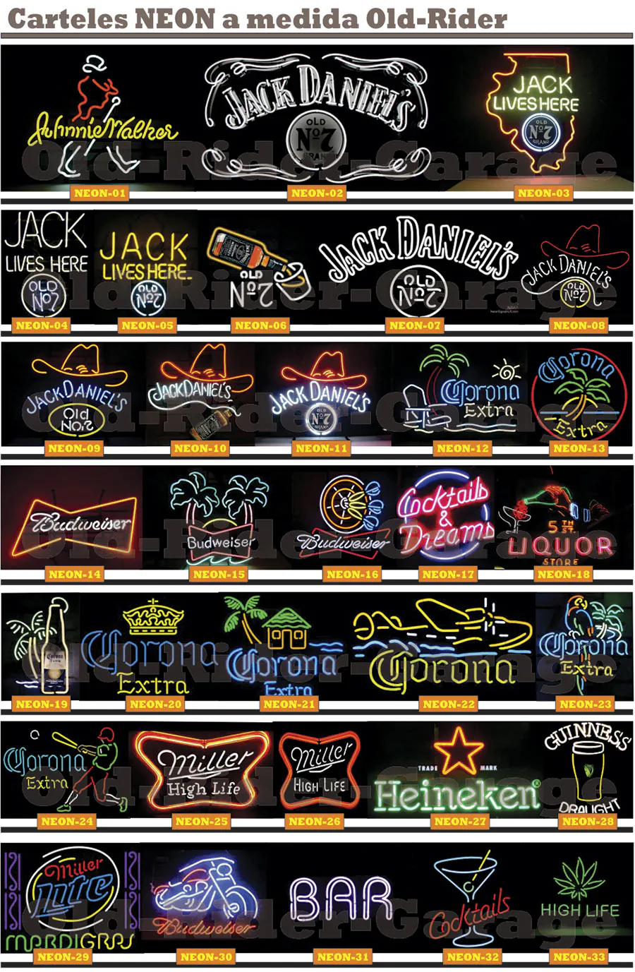 CARTELES NEON Old Rider 01