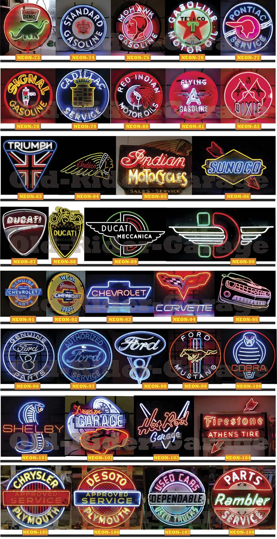 CARTELES NEON Old Rider 03