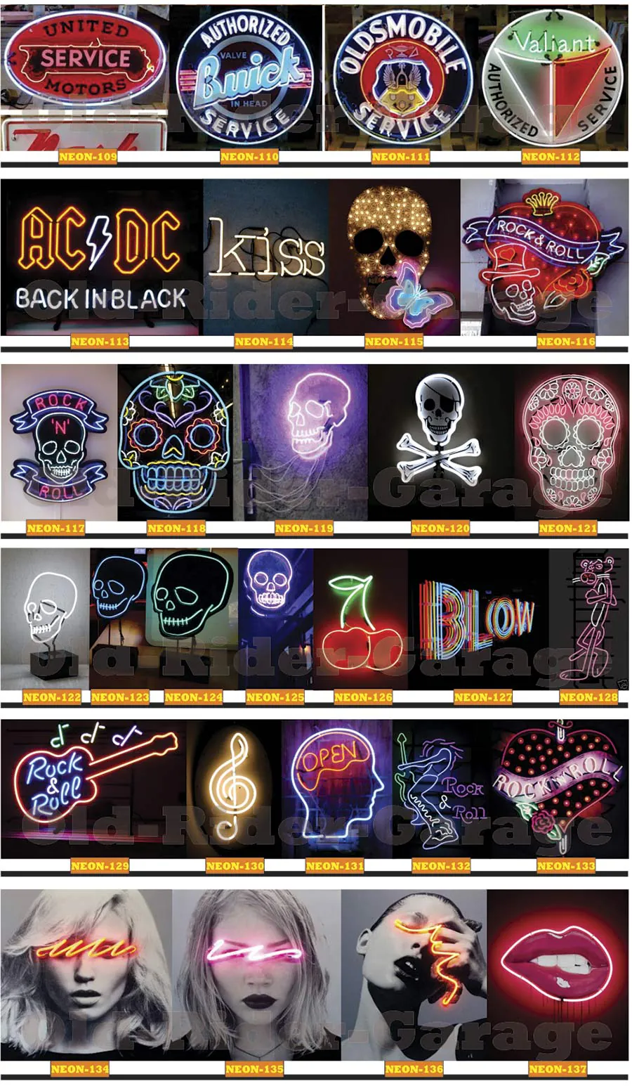CARTELES NEON Old Rider 04