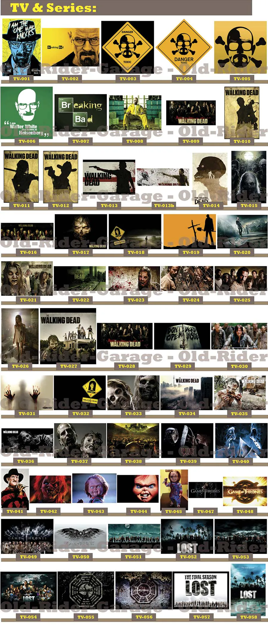 Catalogo TV SERIES