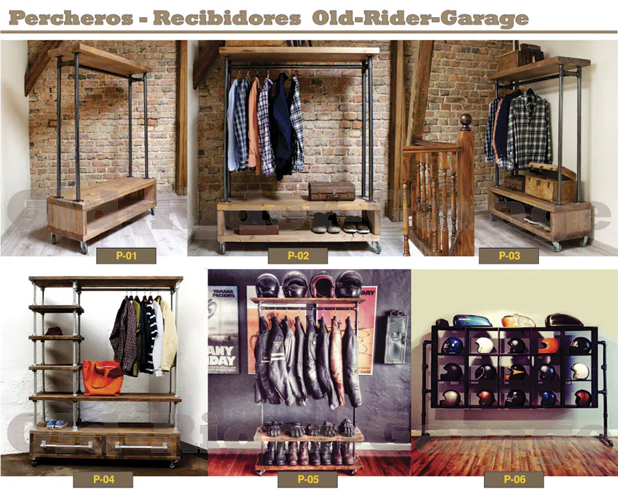 Percheros Recibidores Old Rider Garage 1