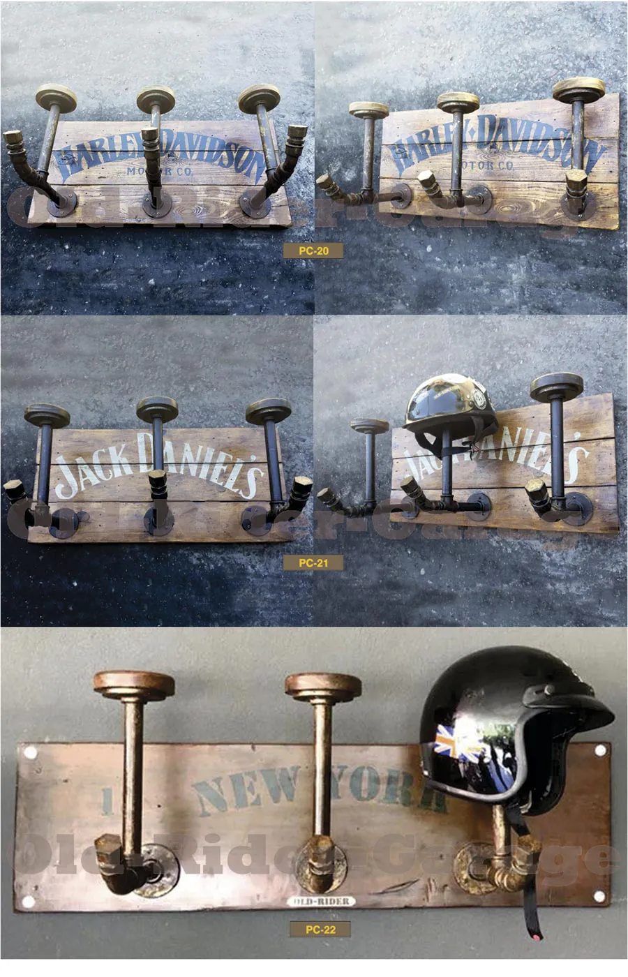 Porta Casco Old Rider Garage 6